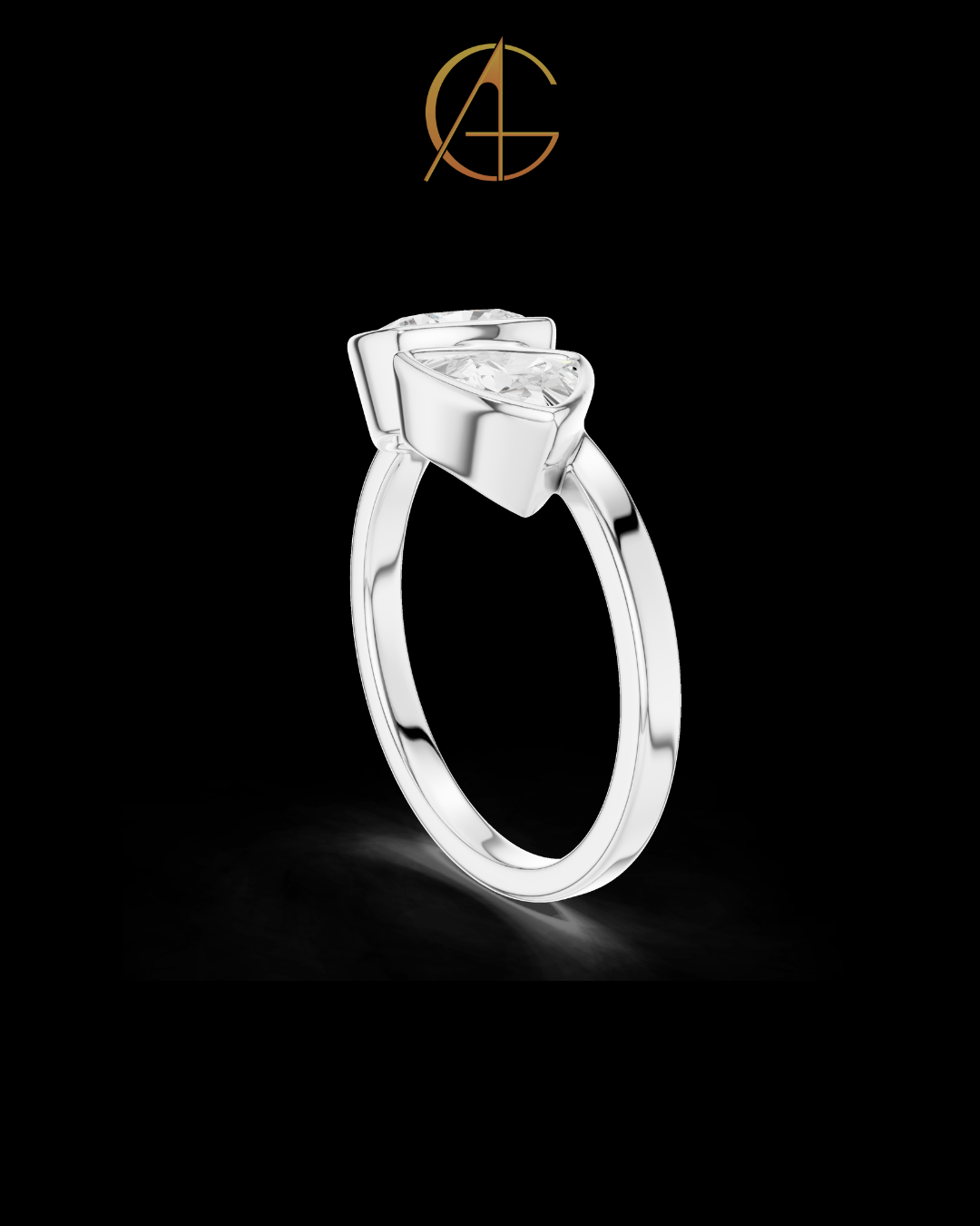 4.00 TCW Modern Moissanite Open-Style Mixed Cut Fine Jewelry For Cocktail Party Ring
