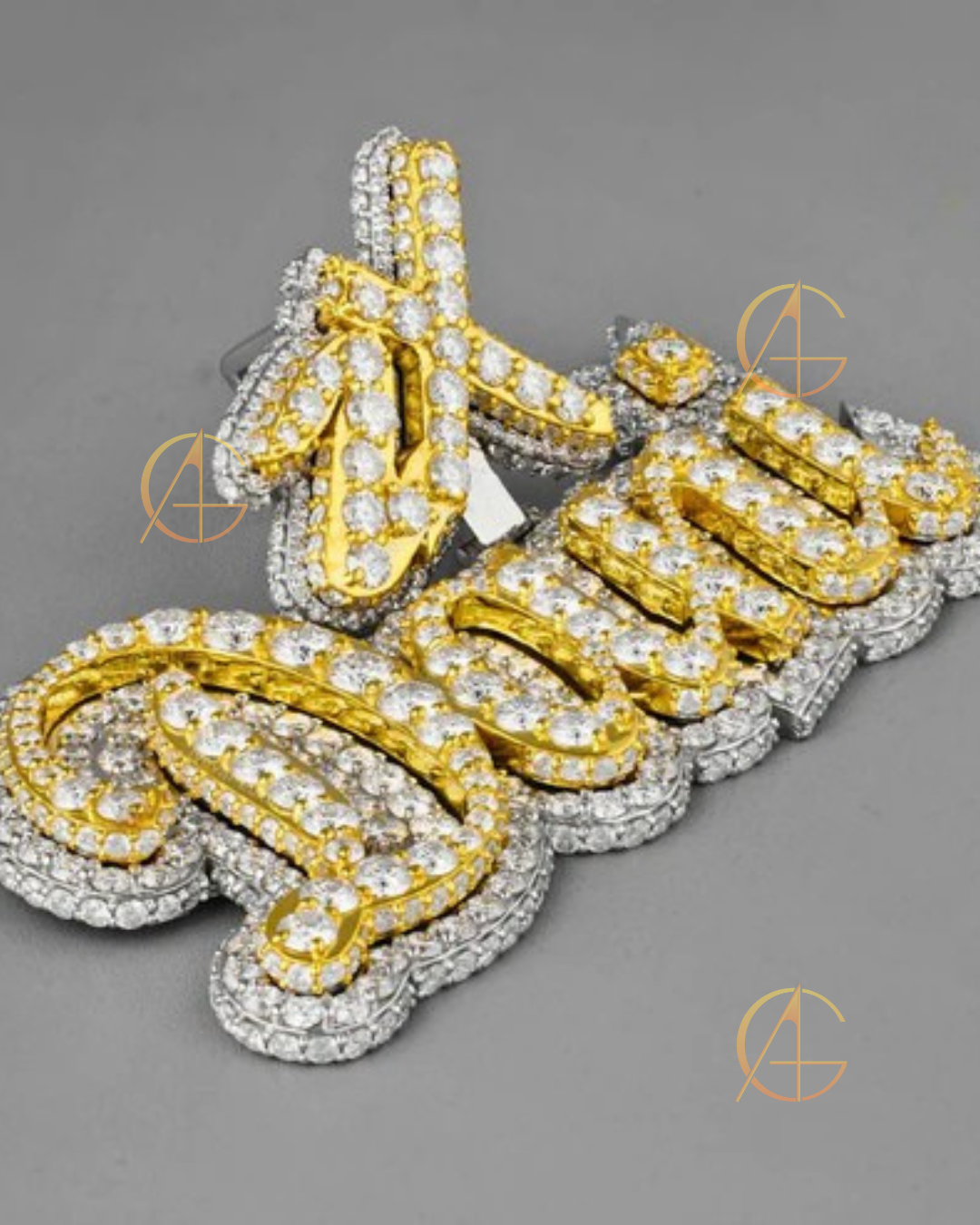 Iced Out Moissanite Cross - Rose Gold Plated Hip Hop Pendant