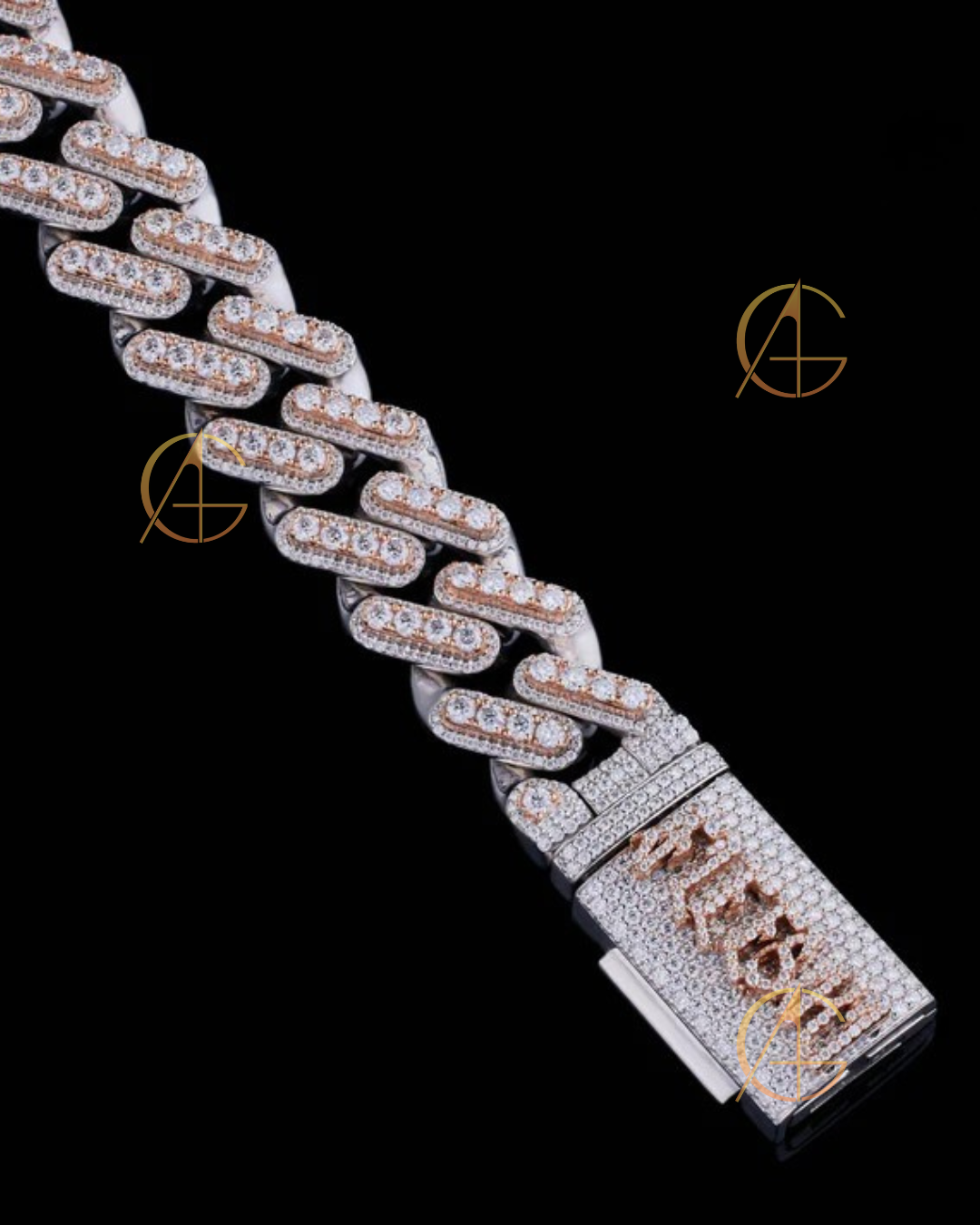 Iced Out Cuban Chain Necklace - Custom VVS Moissanite Diamond Jewelry for Men