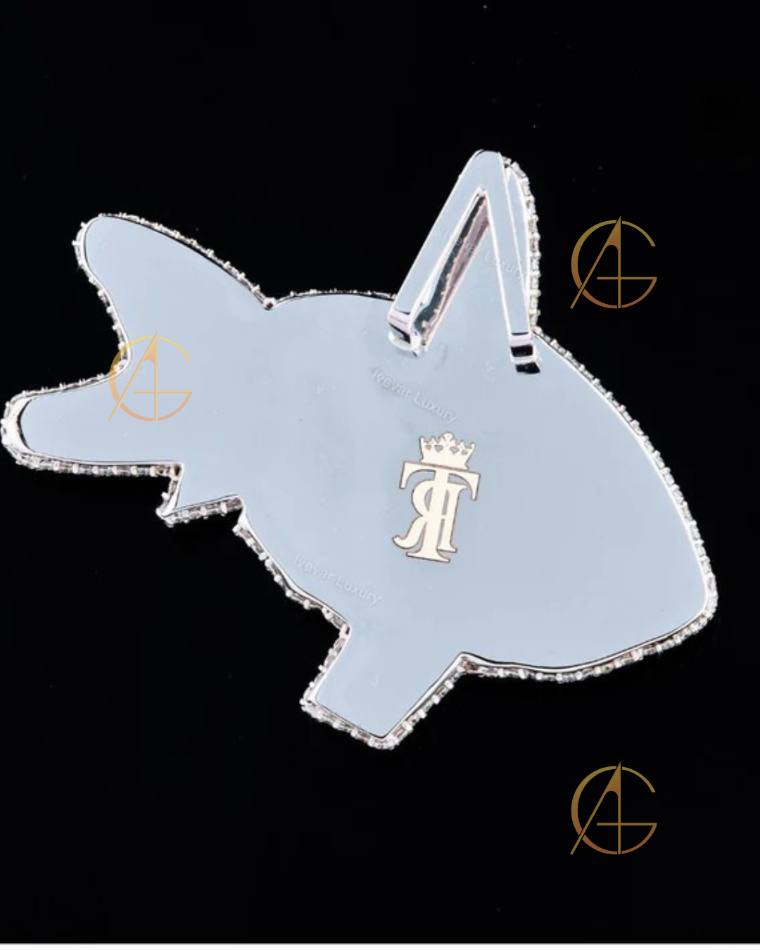 Iced Out Shark & Owl Pendant - 925 Silver/Gold Moissanite Hip Hop Jewelry By Auren