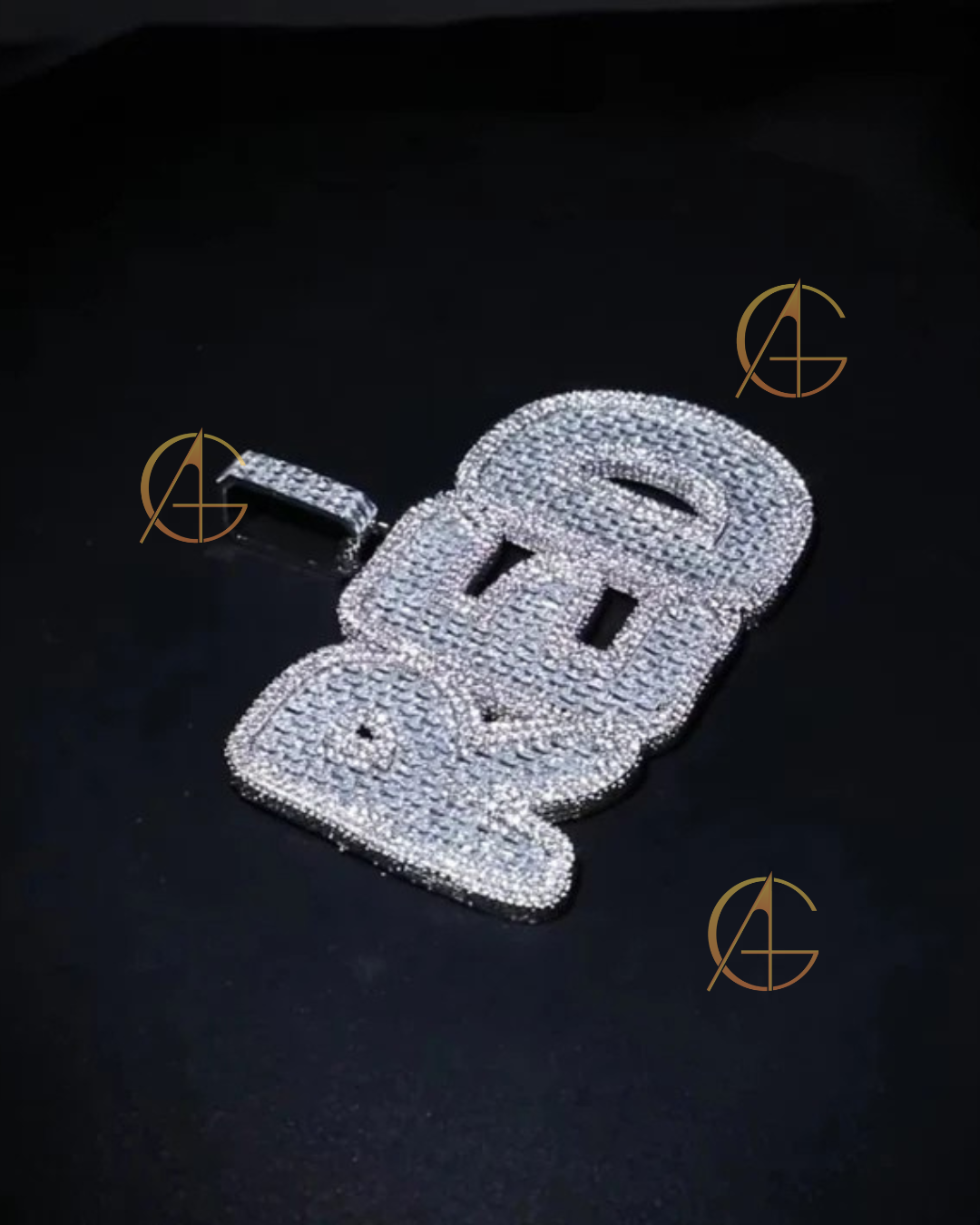 Hip Hop Moissanite Pendant Bling Bling Luxury Iced Out Jewelry Custom Pendant Custom Silver Diamond Letter Charm For Necklace by Auren