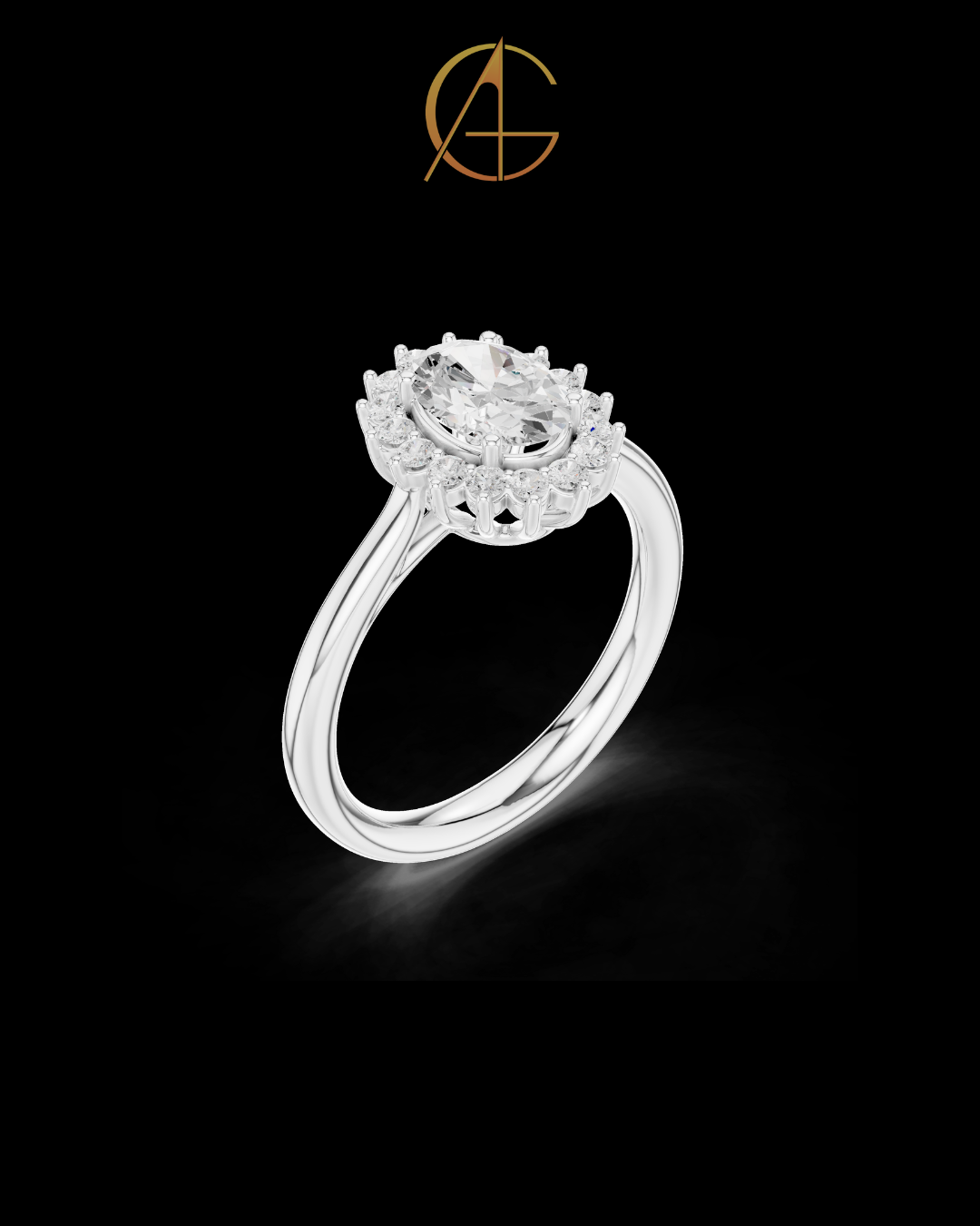 1.01 CT Captivating Floral-Inspired Ring with Sparkling Round Accent Moissanite Diamonds For Holiday Gift