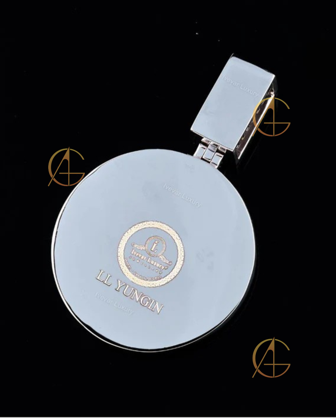 Custom Men’s Moissanite Pendant – 925 Silver Hip Hop Necklace for Grandpa By Auren