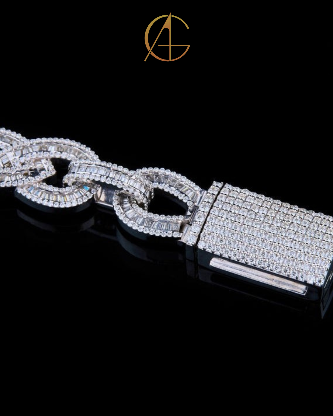 Designer Moissanite Diamond Cuban Bracelet Bold Luxury Style By Auren Gems