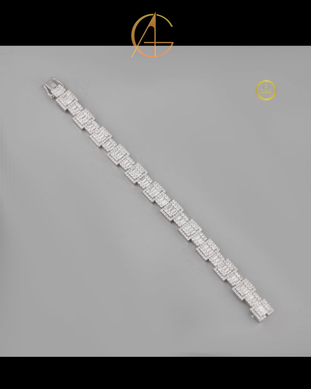 Moissanite Infinity Link Bracelet - VVS Moissanite Diamond Jewelry by Auren Gems