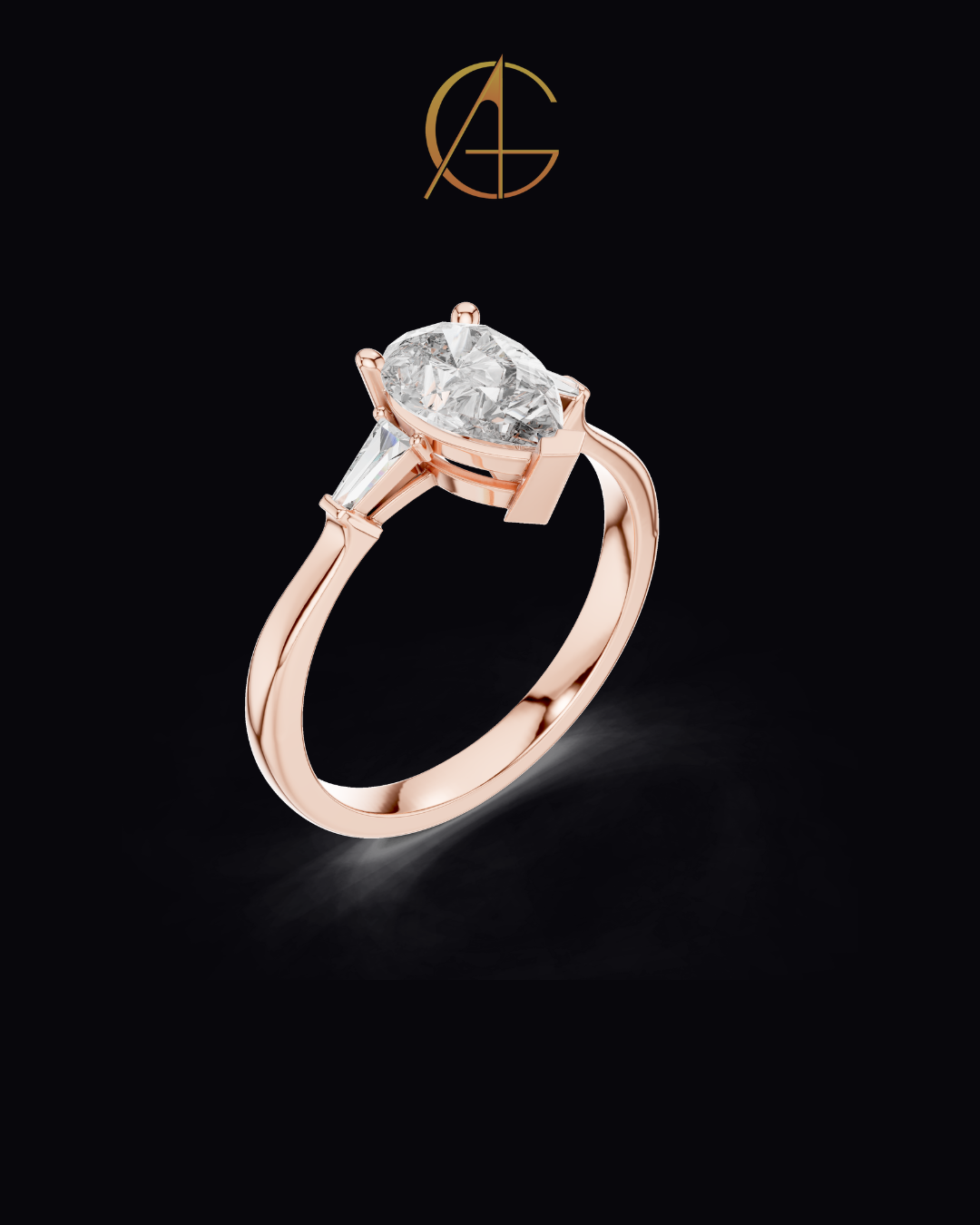 1.00 CT Elegant Moissanite Pear Cut Diamond Ring For Every Time