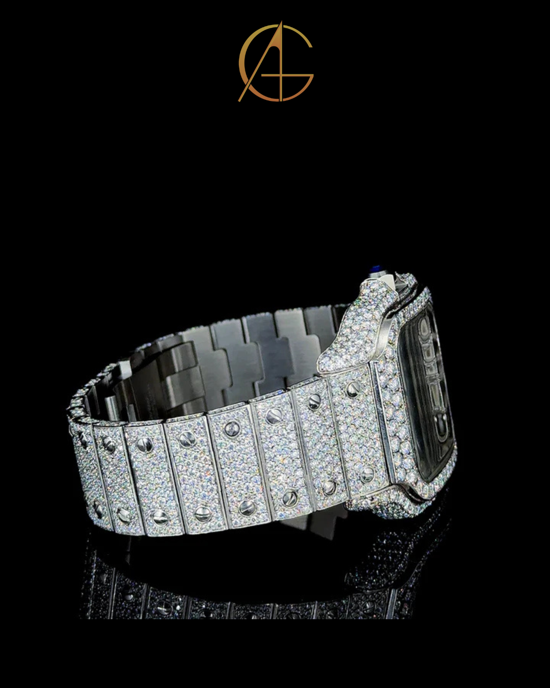 Cartier Full White With Skeleton Dial Moissanite Diamond Watch