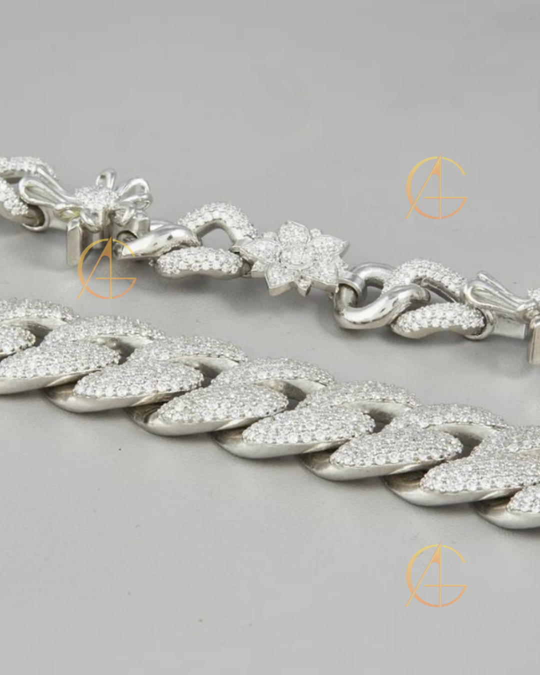 Iced Out Prong-Set Cuban Link - Luxury Custom Moissanite Diamond Chain by Auren