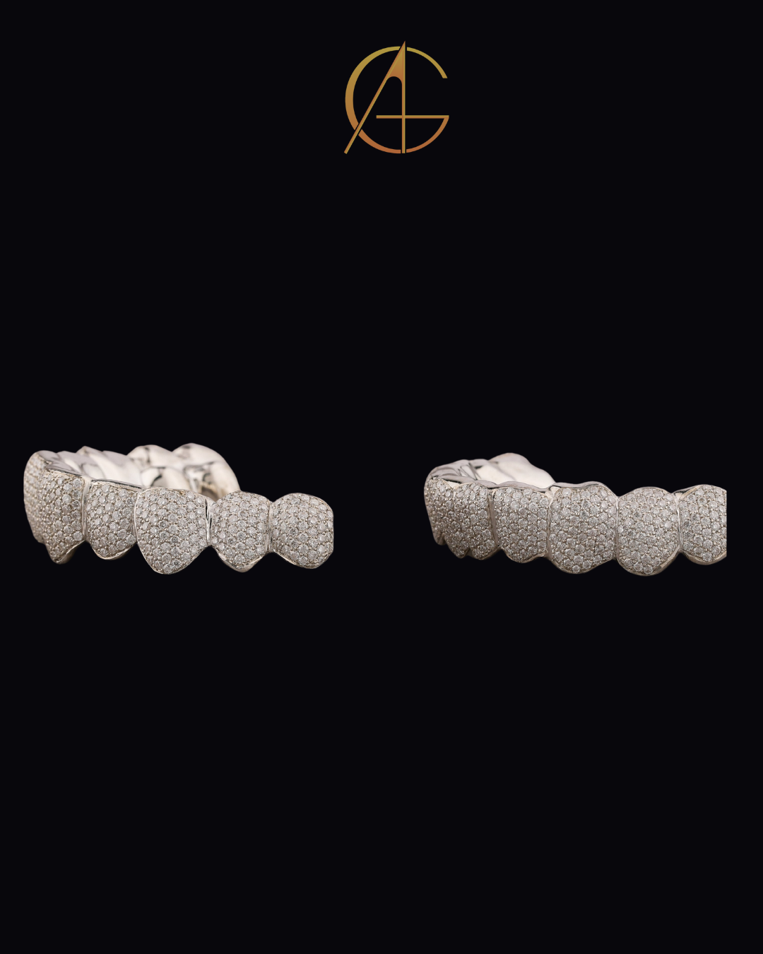 VVS Moissanite Grillz - Luxury Customizable Baguette Diamond Teeth Covers By Auren Gems