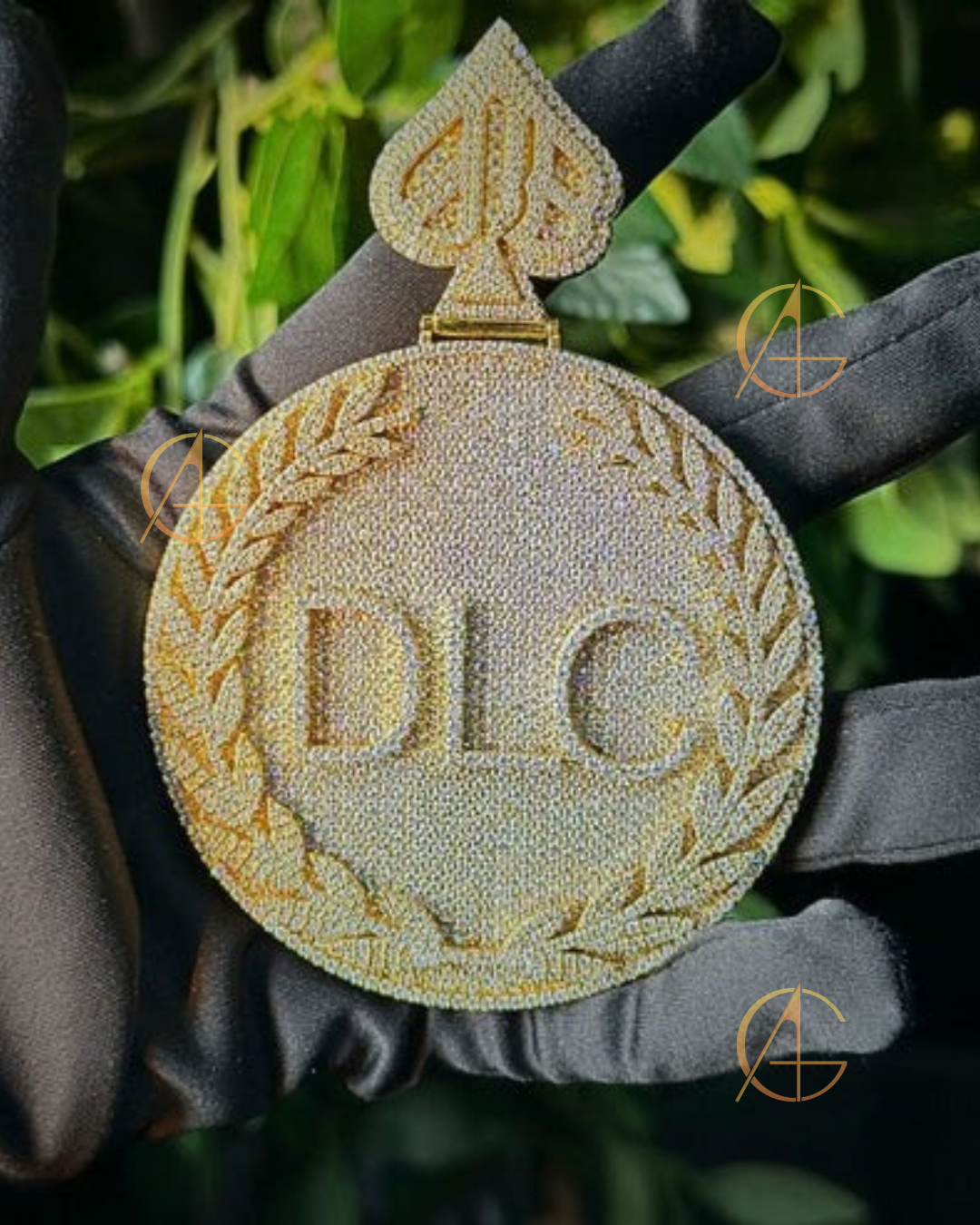 Iced Out Double Halo Pendant - 925 Silver/14K Gold Moissanite Pendant