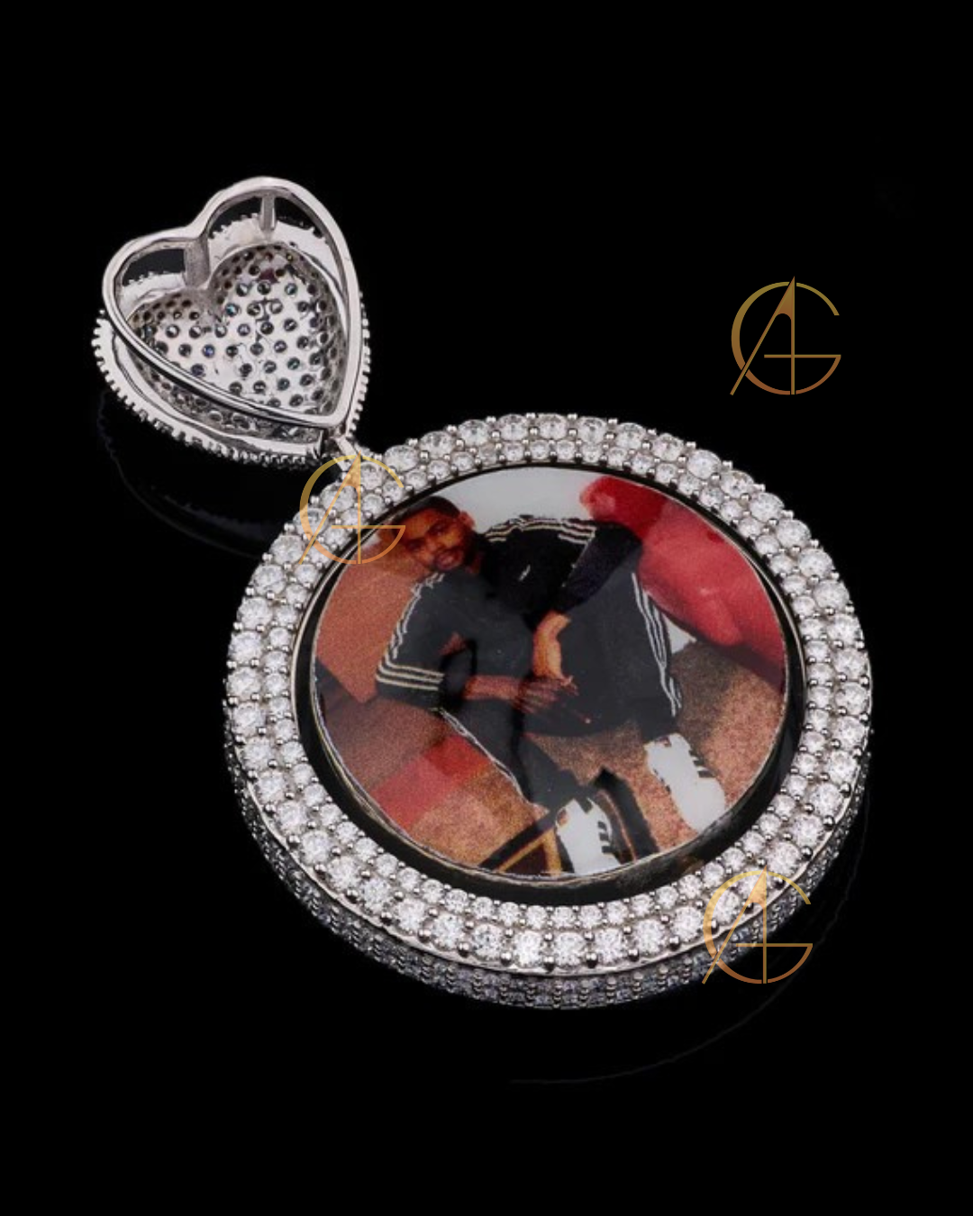 Keep the Memories Close Moissanite Full Diamond Heart Pendant Flex By Auren