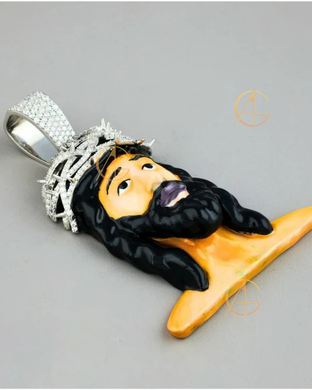 Handmade Jesus - Real Moissanite Diamond Religious Jewelry by Auren