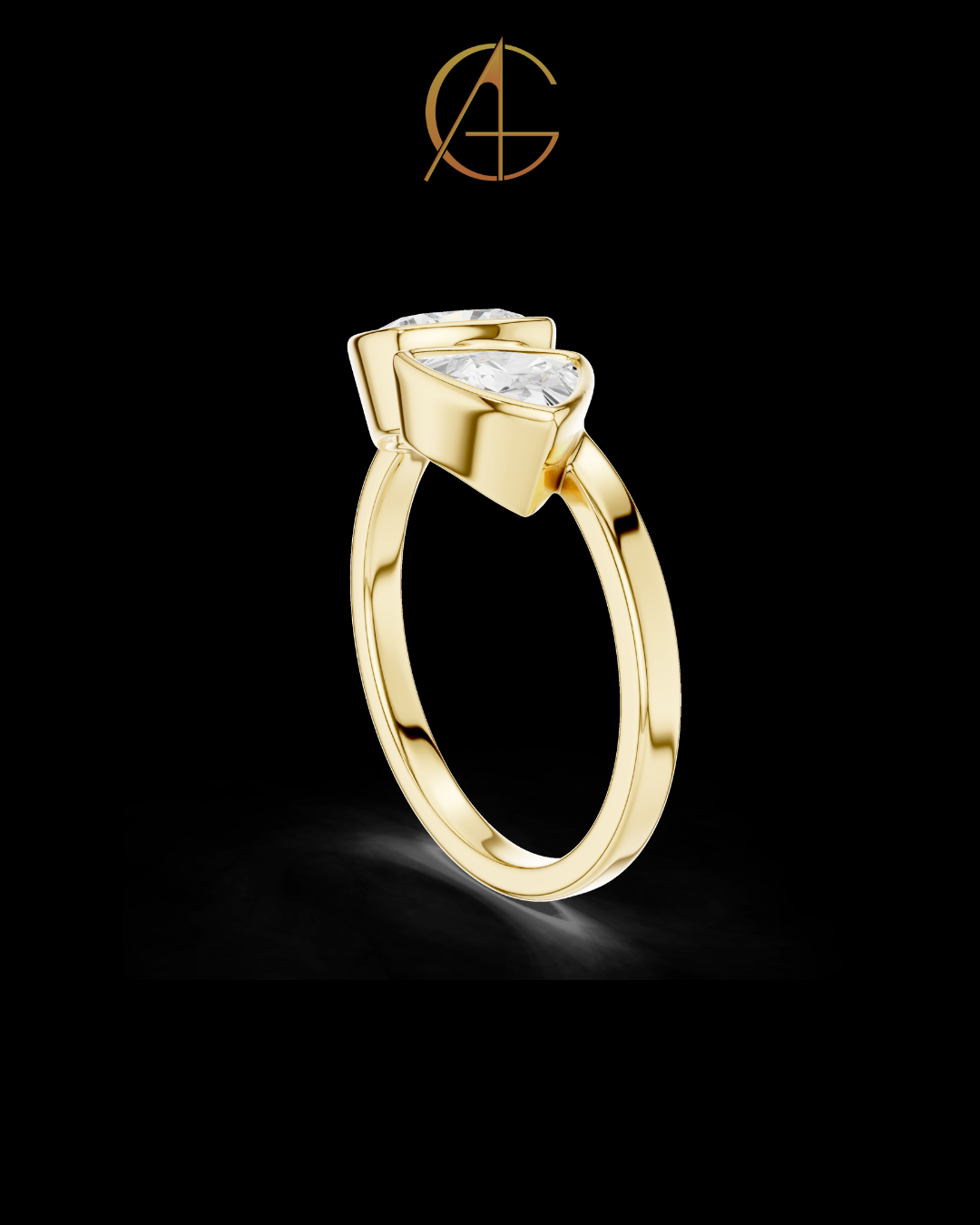 4.00 TCW Modern Moissanite Open-Style Mixed Cut Fine Jewelry For Cocktail Party Ring