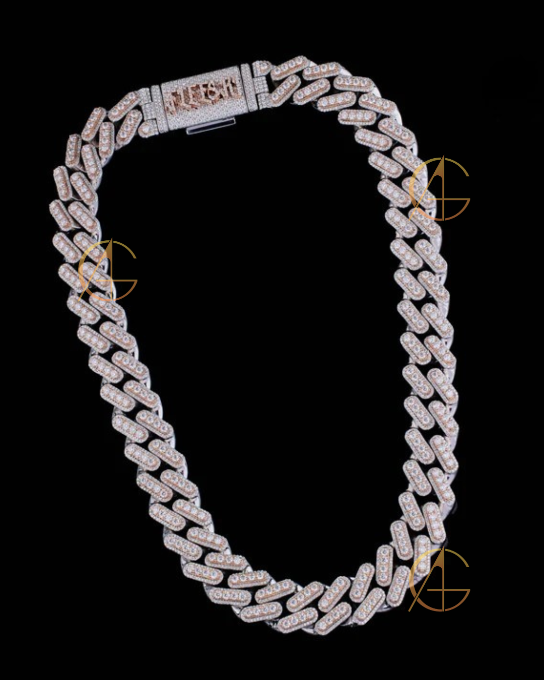 Iced Out Cuban Chain Necklace - Custom VVS Moissanite Diamond Jewelry for Men
