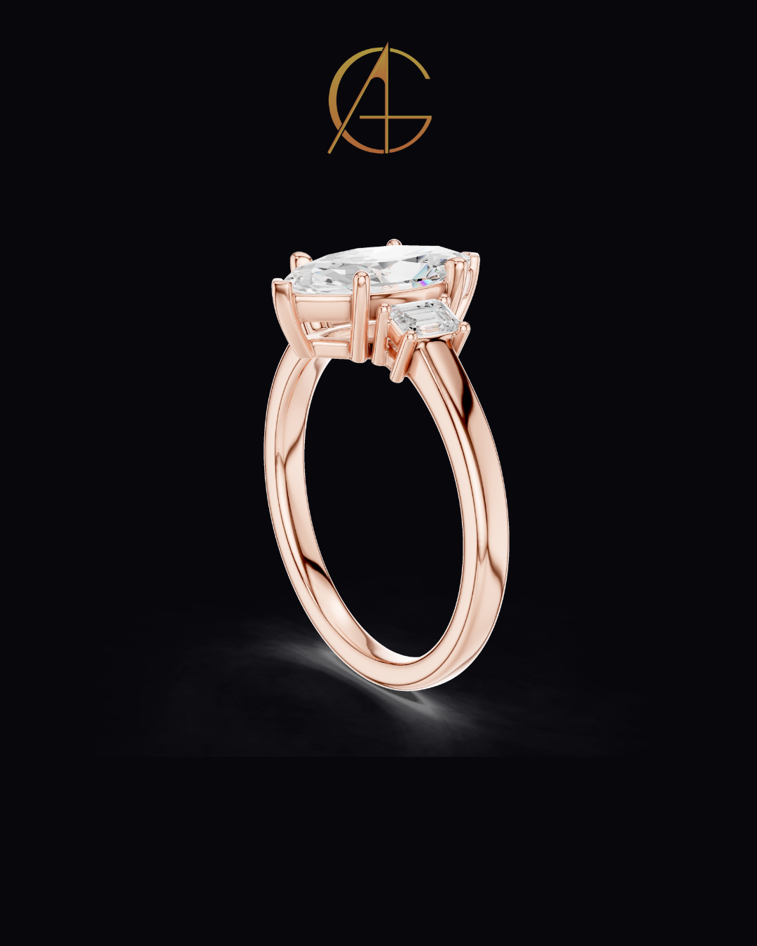 1.50 CT Unique Moissanite Marquise Cut Diamond Ring For Perfect Mood