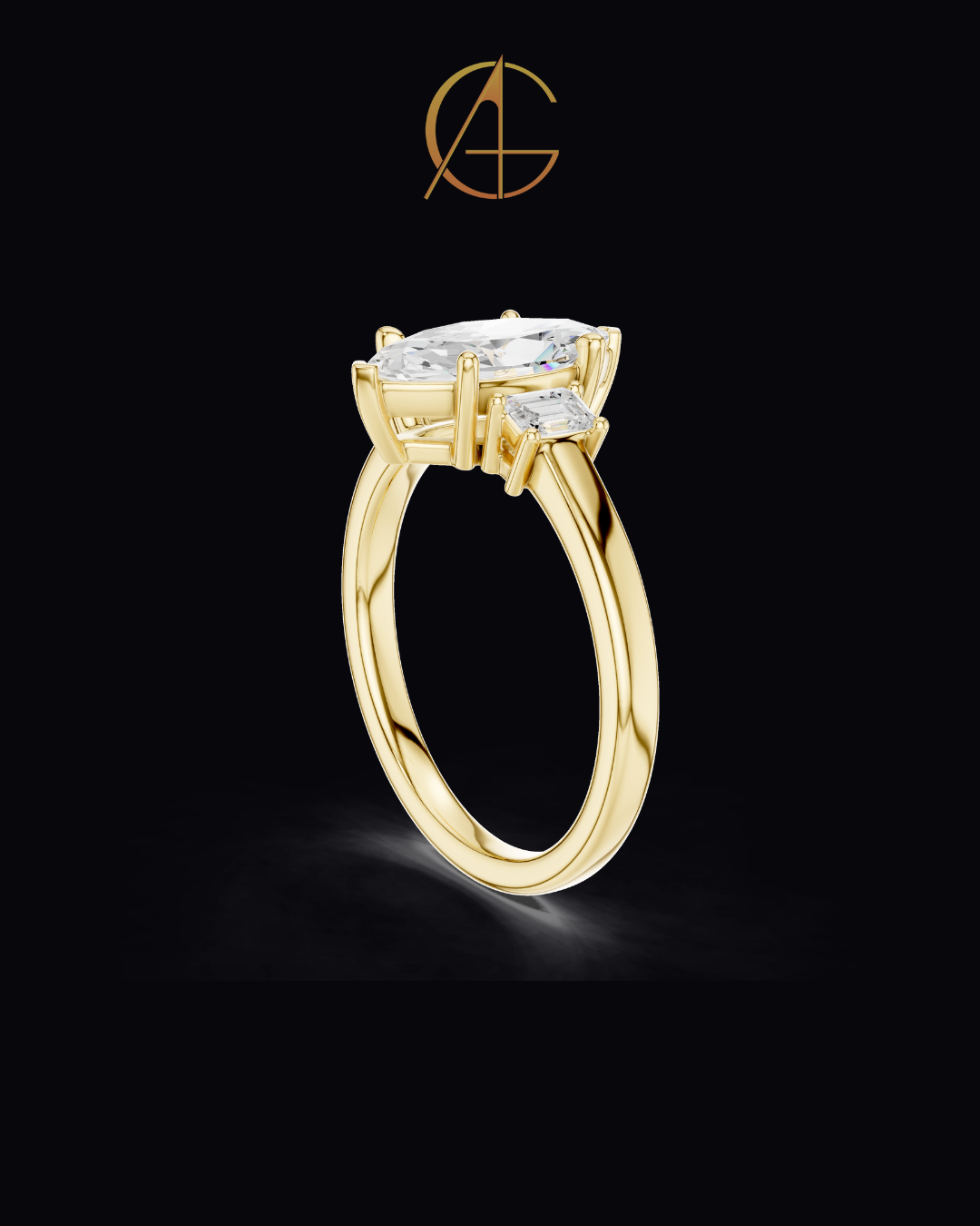 1.50 CT Unique Moissanite Marquise Cut Diamond Ring For Perfect Mood