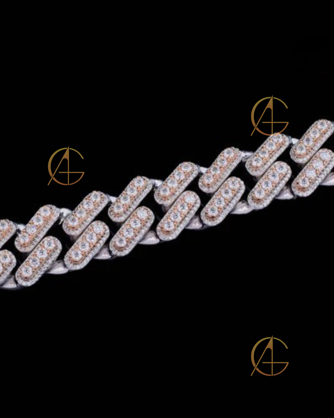 Iced Out Cuban Chain Necklace - Custom VVS Moissanite Diamond Jewelry for Men