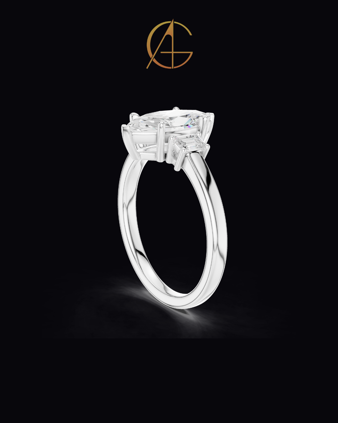 1.50 CT Unique Moissanite Marquise Cut Diamond Ring For Perfect Mood