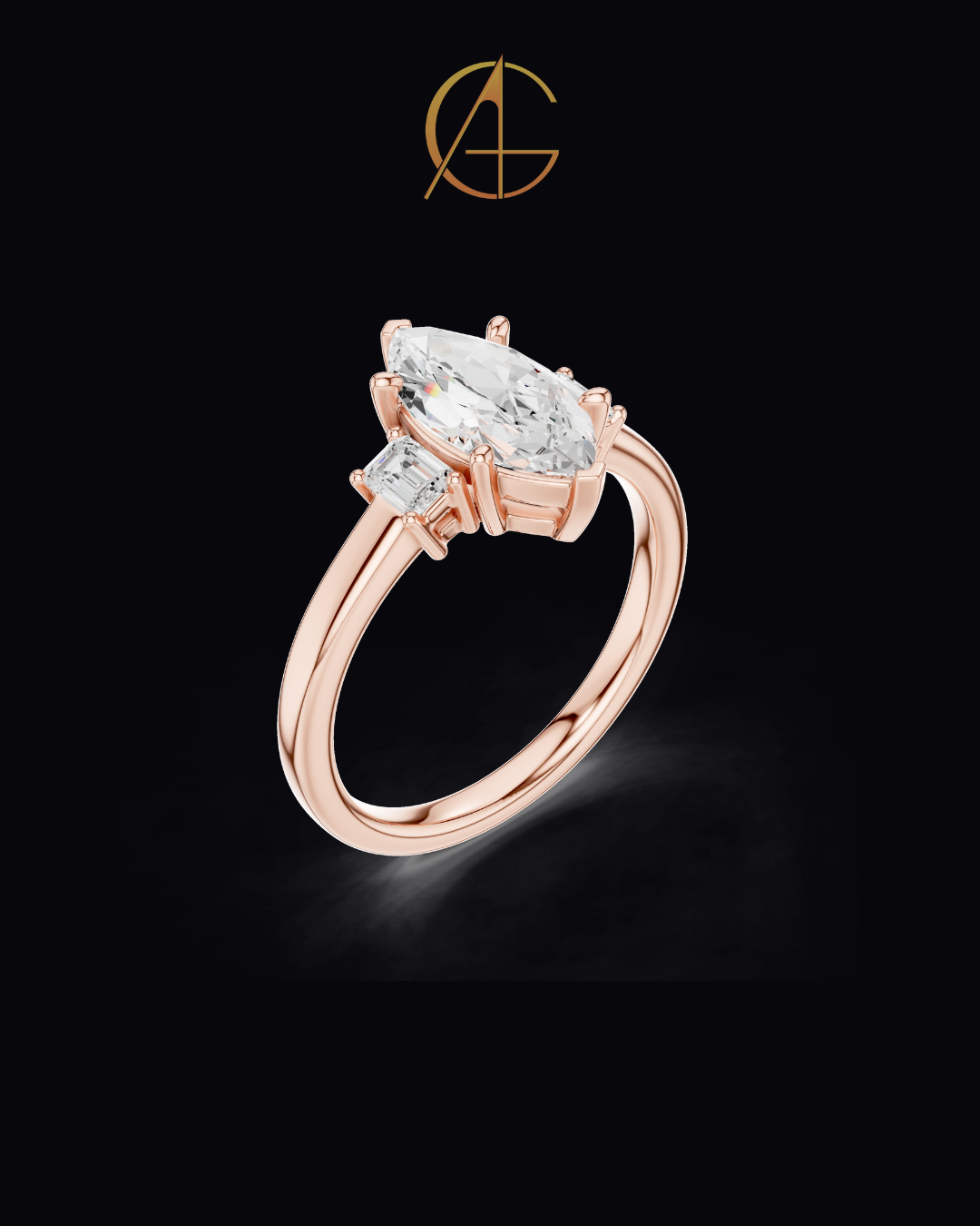 1.50 CT Unique Moissanite Marquise Cut Diamond Ring For Perfect Mood