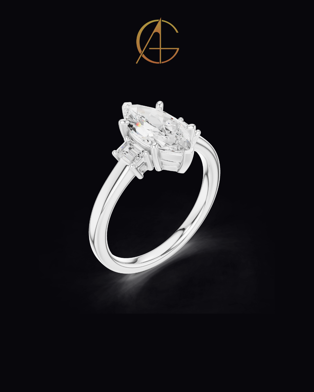 1.50 CT Unique Moissanite Marquise Cut Diamond Ring For Perfect Mood