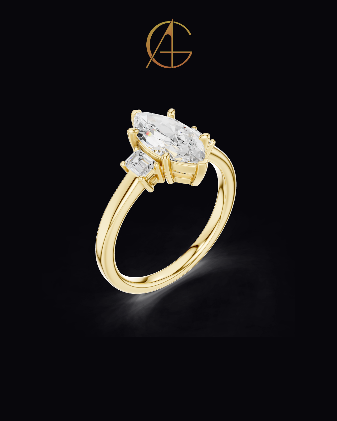 1.50 CT Unique Moissanite Marquise Cut Diamond Ring For Perfect Mood