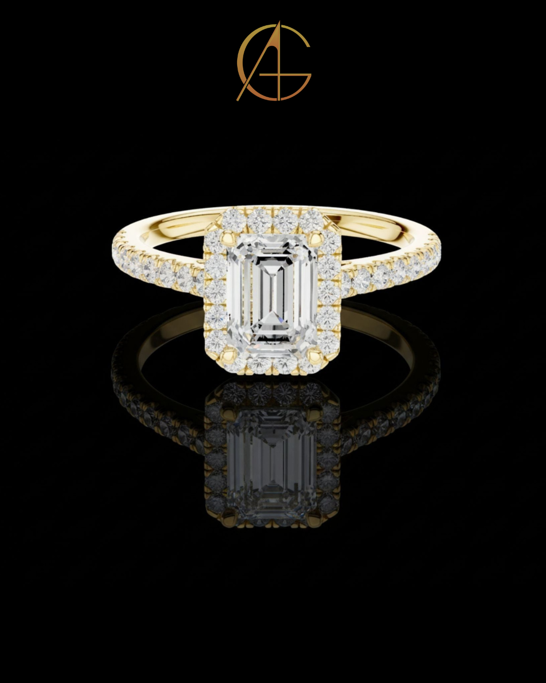1.35 CT Stunning Moissanite Emerald Cut Diamond Ring For Glossy Day