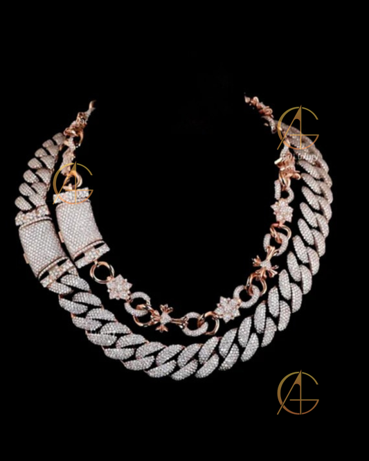 Luxury Custom Moissanite Diamond Cuban Chain for Men by Auren