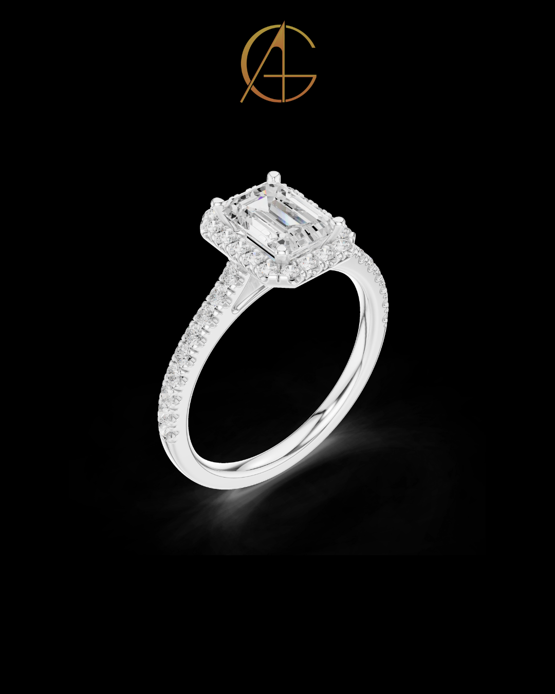 1.35 CT Stunning Moissanite Emerald Cut Diamond Ring For Glossy Day