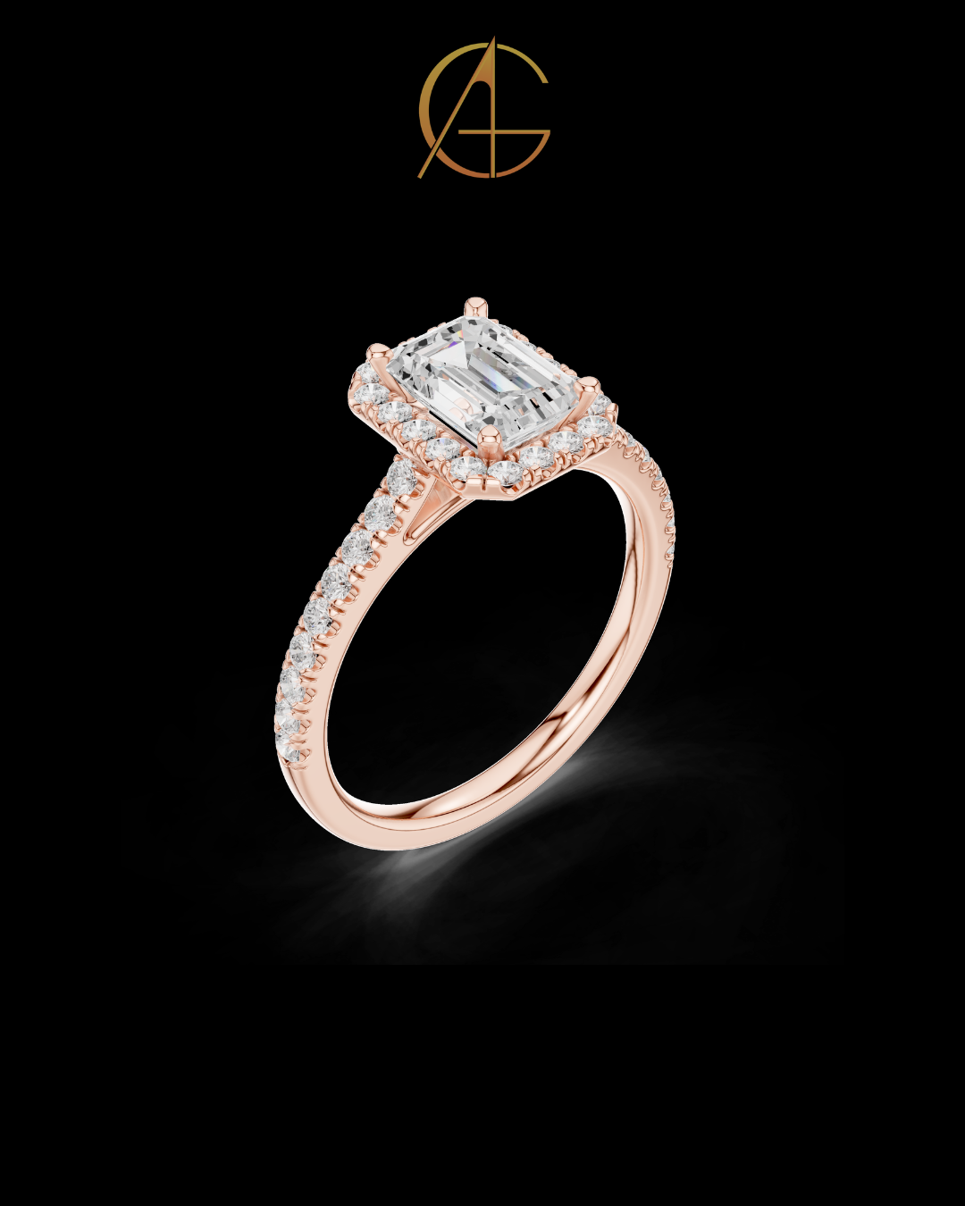 1.35 CT Stunning Moissanite Emerald Cut Diamond Ring For Glossy Day