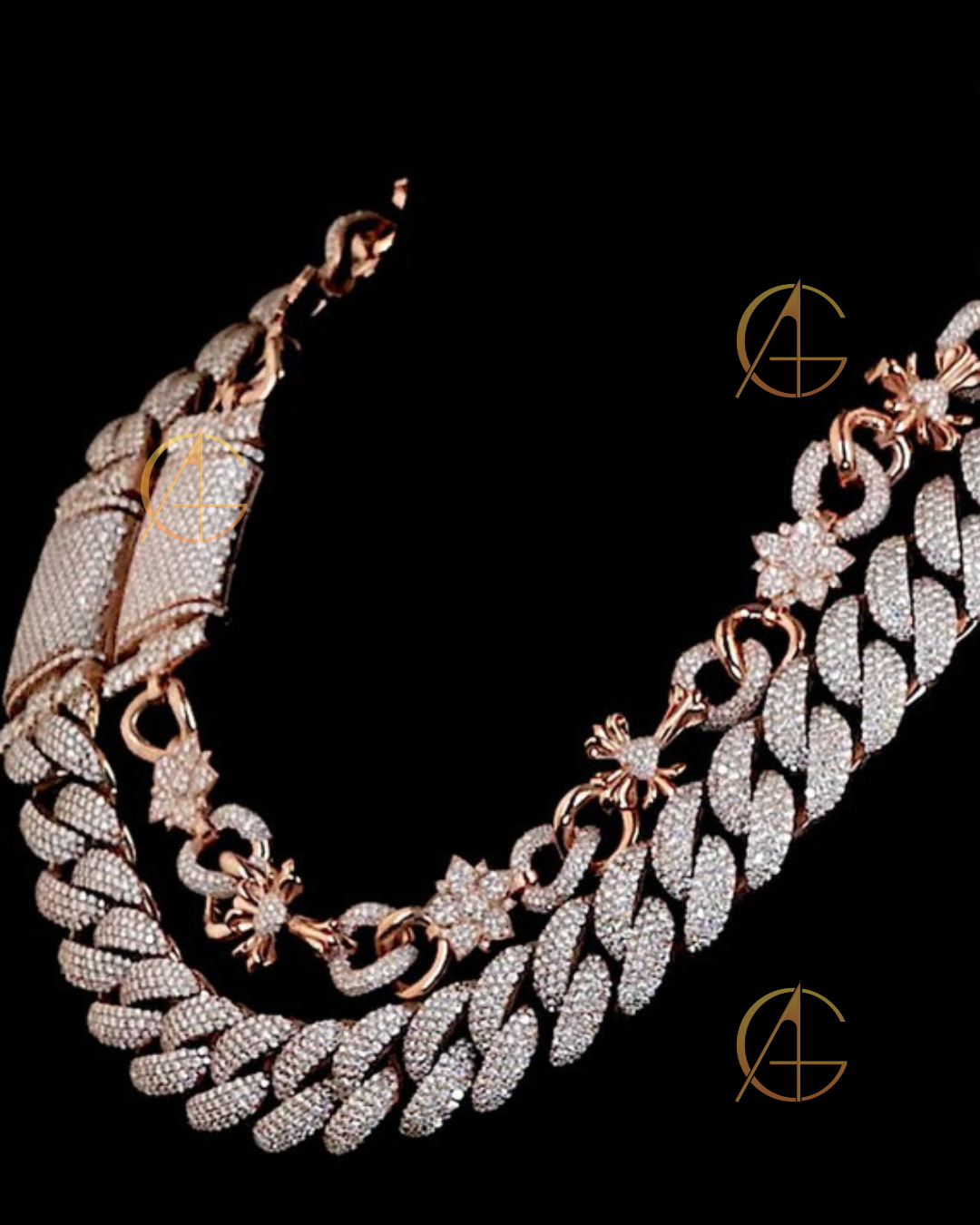 Luxury Custom Moissanite Diamond Cuban Chain for Men by Auren