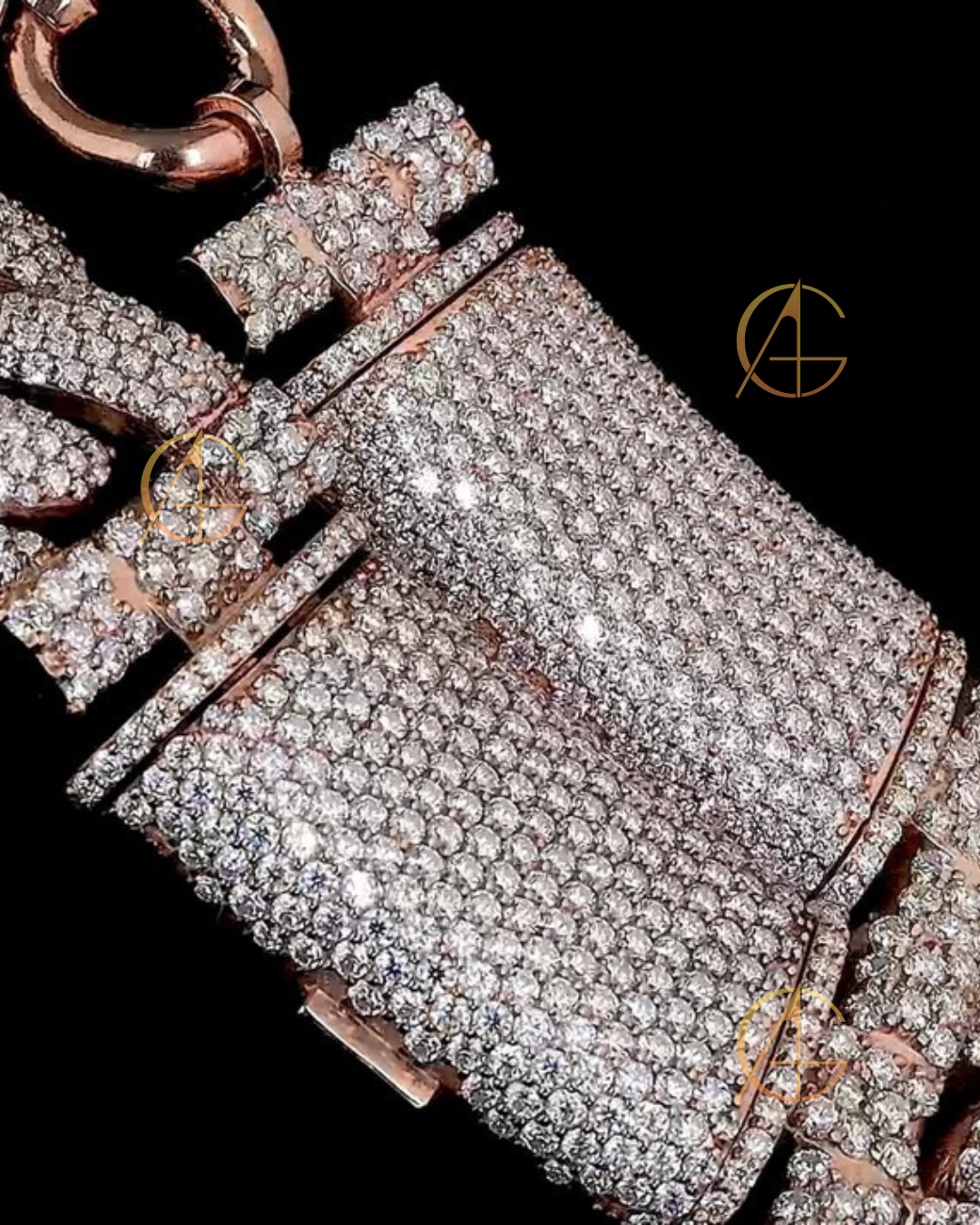 Luxury Custom Moissanite Diamond Cuban Chain for Men by Auren