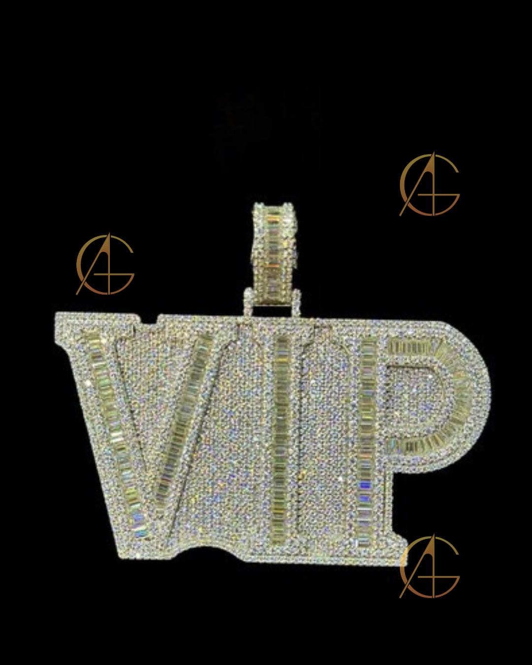 Custom Moissanite Solitaire Pendant VVS Diamond Necklace by Auren