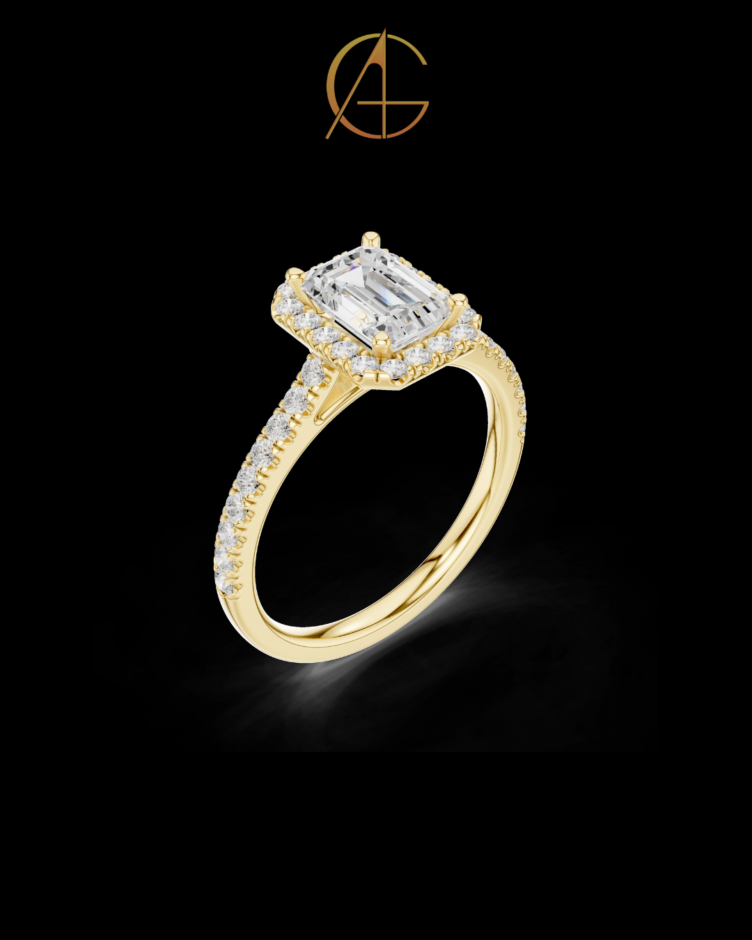 1.35 CT Stunning Moissanite Emerald Cut Diamond Ring For Glossy Day