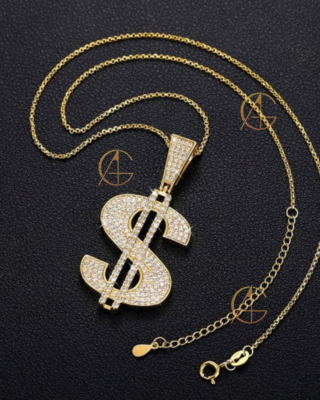 Men's Iced Out Name Necklace - 925 Silver and Gold Custom Moissanite