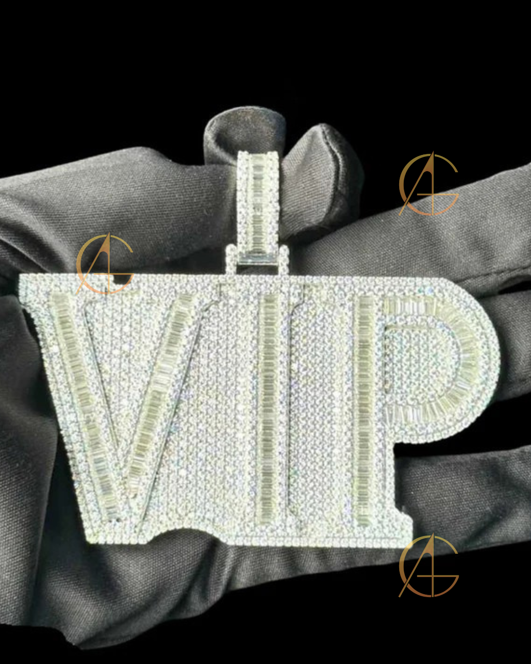 Custom Moissanite Solitaire Pendant VVS Diamond Necklace by Auren