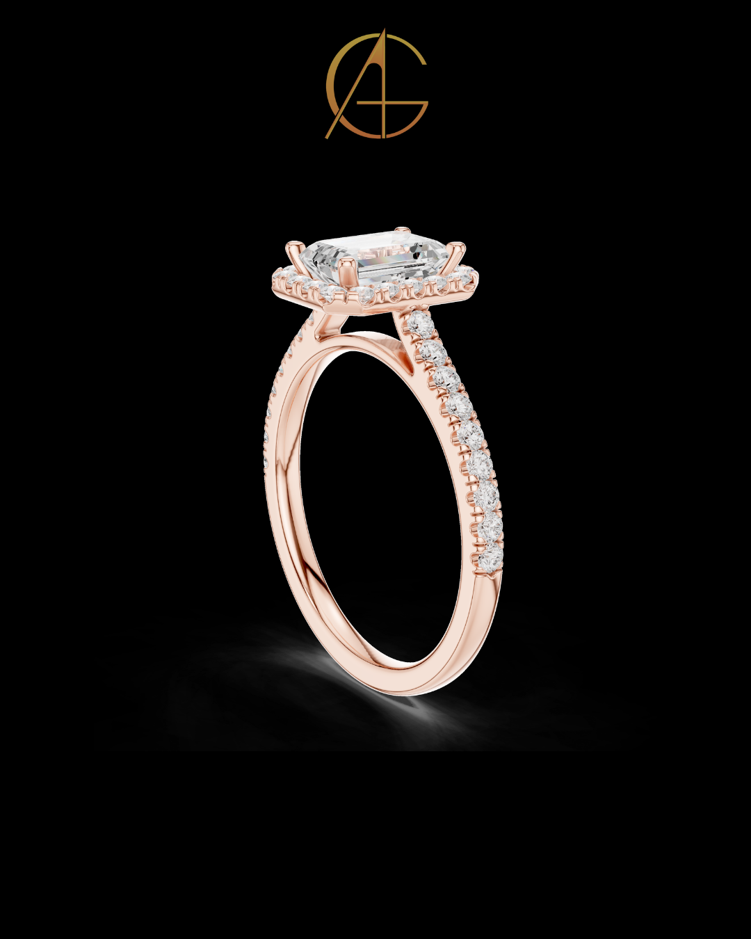 1.35 CT Stunning Moissanite Emerald Cut Diamond Ring For Glossy Day