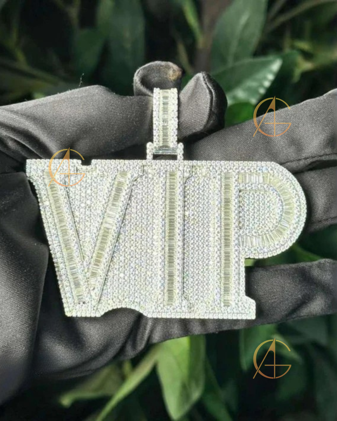Custom Moissanite Solitaire Pendant VVS Diamond Necklace by Auren