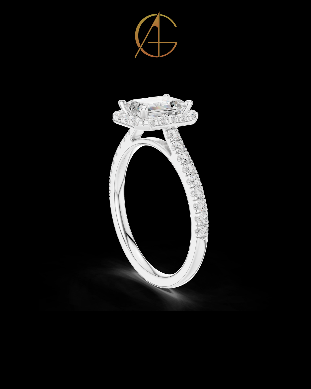 1.35 CT Stunning Moissanite Emerald Cut Diamond Ring For Glossy Day