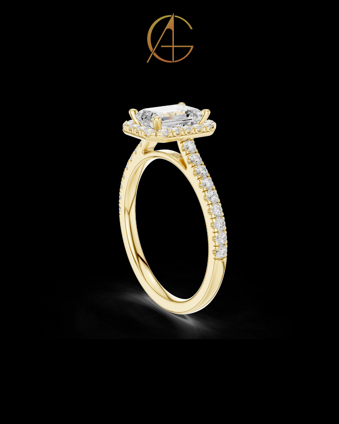 1.35 CT Stunning Moissanite Emerald Cut Diamond Ring For Glossy Day
