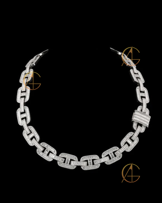 Auren Moissanite Cuban Chain – Men’s Luxury Customizable Diamond Ice Necklace