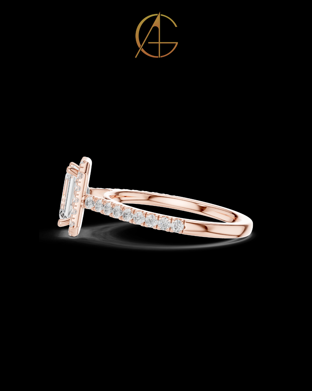1.35 CT Stunning Moissanite Emerald Cut Diamond Ring For Glossy Day