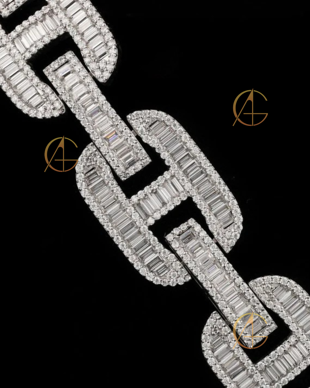 Auren Moissanite Cuban Chain – Men’s Luxury Customizable Diamond Ice Necklace