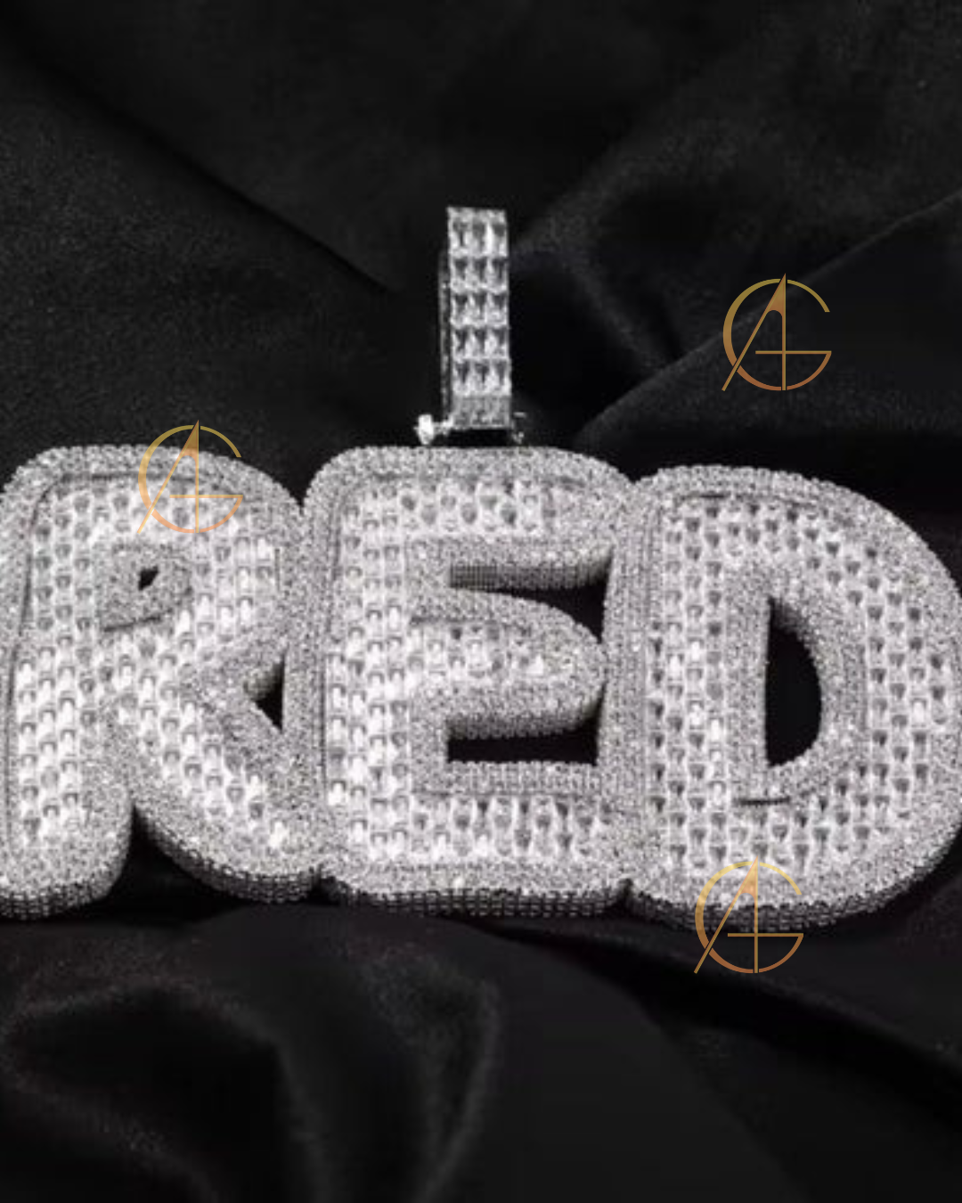 Hip Hop Moissanite Pendant Bling Bling Luxury Iced Out Jewelry Custom Pendant Custom Silver Diamond Letter Charm For Necklace by Auren
