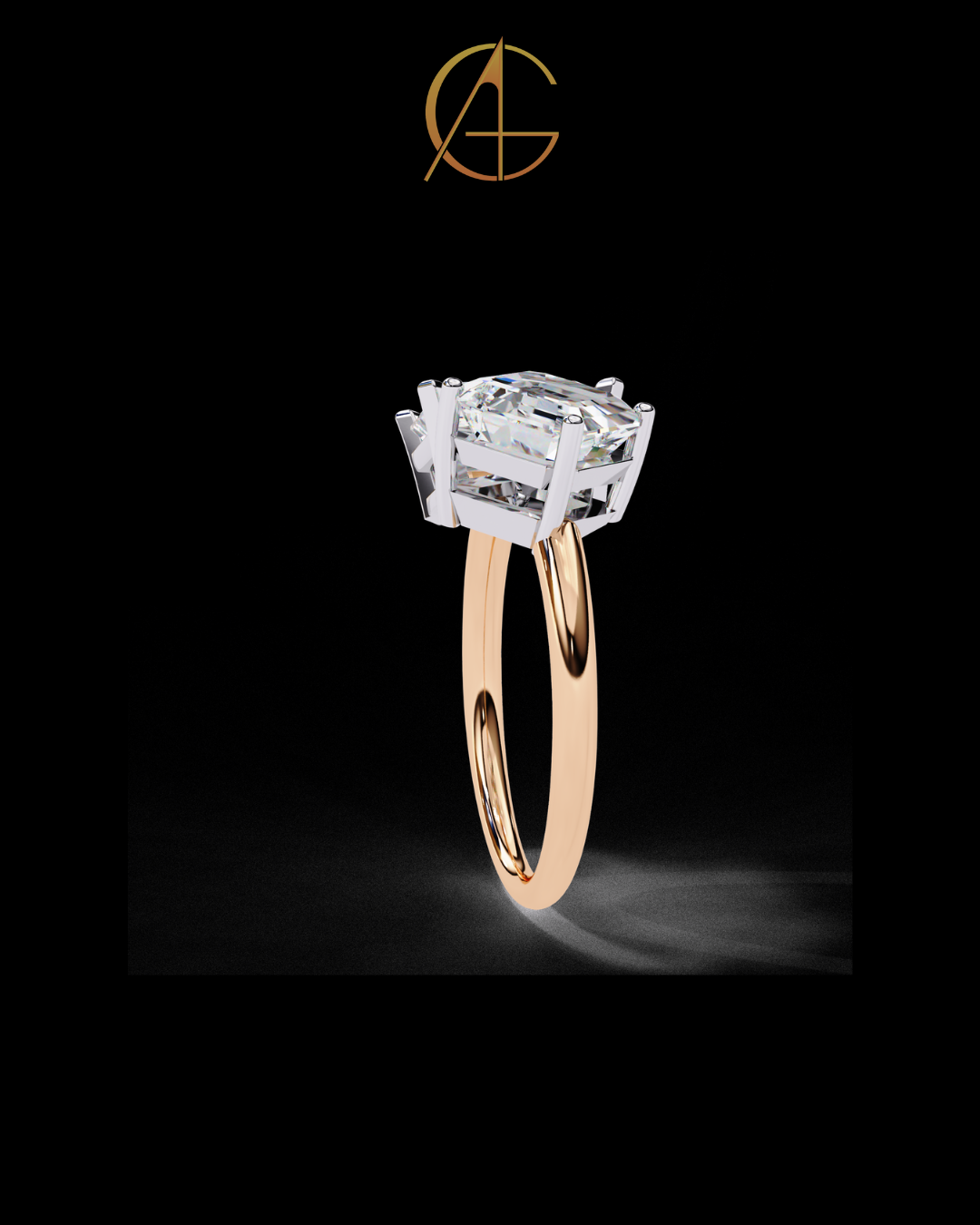 5.50 TCW Feminine Toi Moi Radiant & Radiant Cut Moissanite Diamond Ring High Quality Design