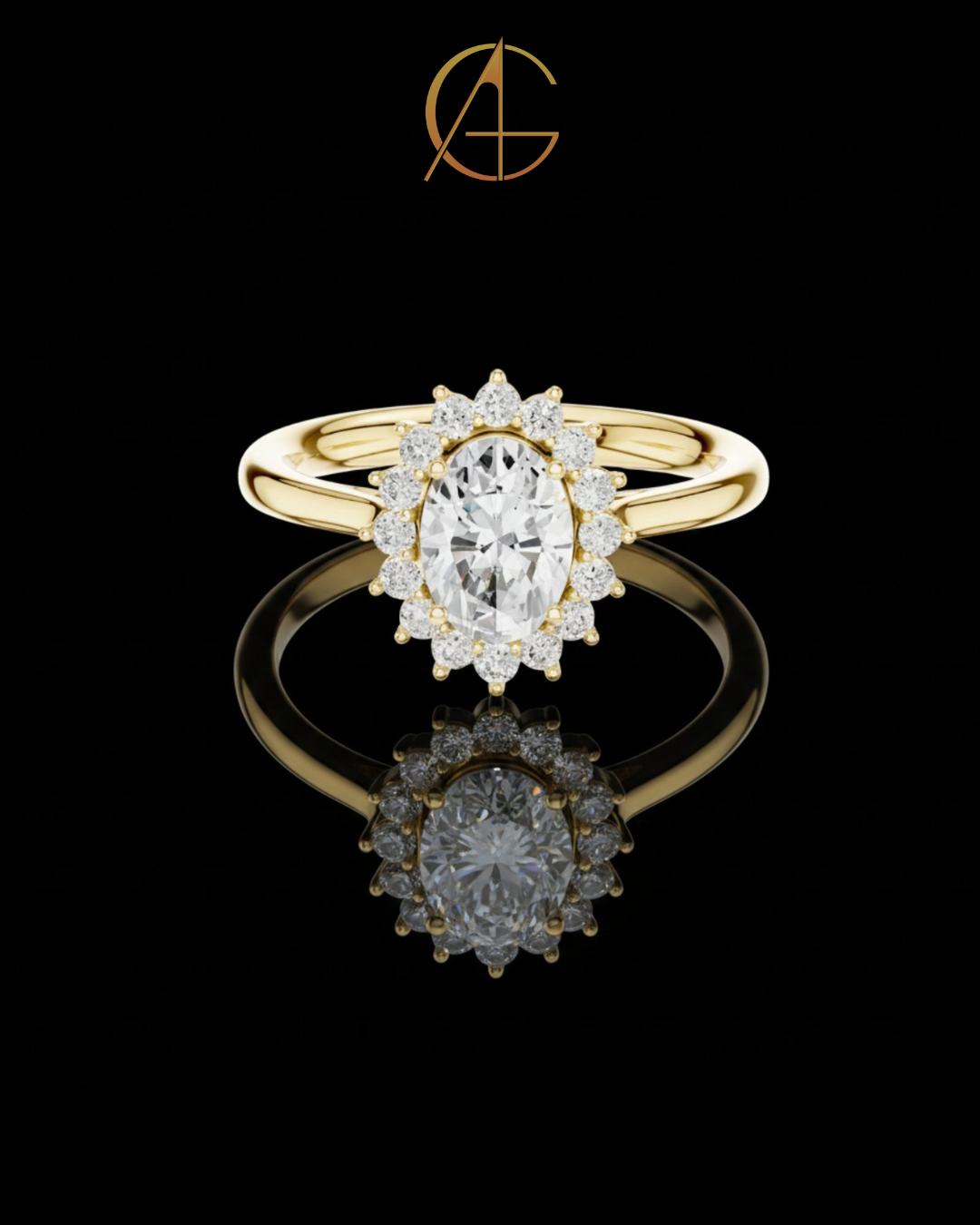 1.01 CT Captivating Floral-Inspired Ring with Sparkling Round Accent Moissanite Diamonds For Holiday Gift