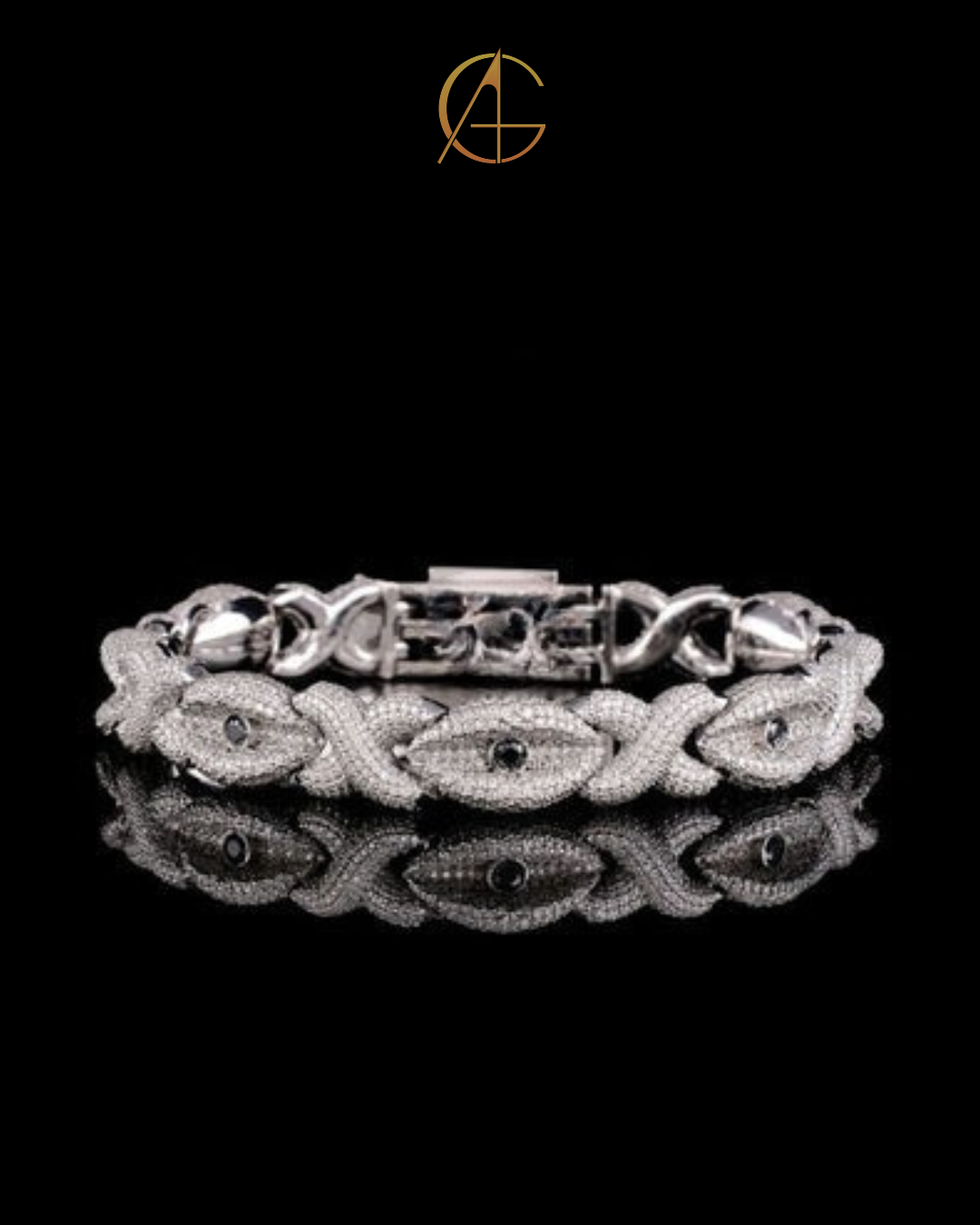 Trandy Custom Moissanite Diamond Cuban Bracelet Jewelry by Auren Gems