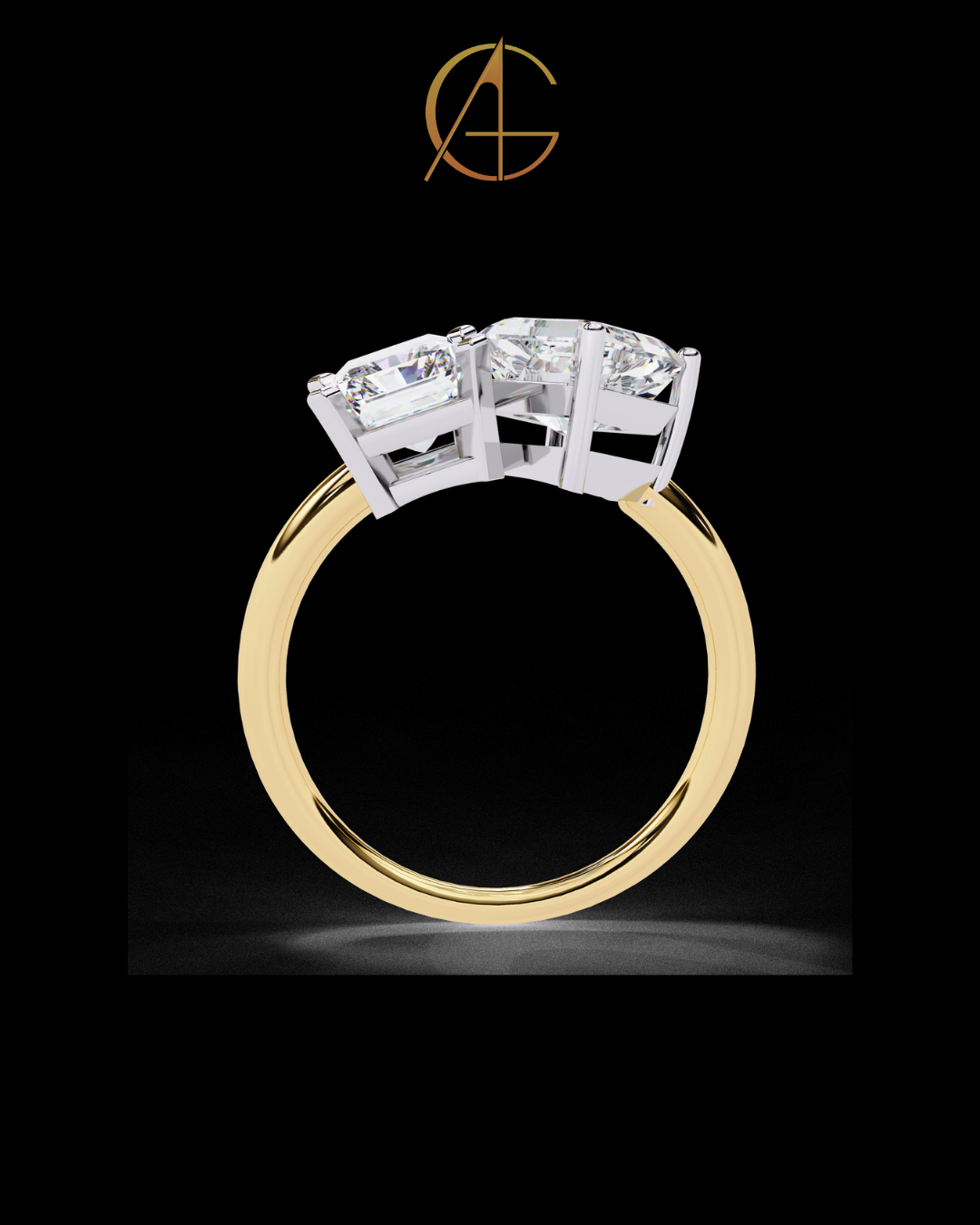 5.50 TCW Feminine Toi Moi Radiant & Radiant Cut Moissanite Diamond Ring High Quality Design