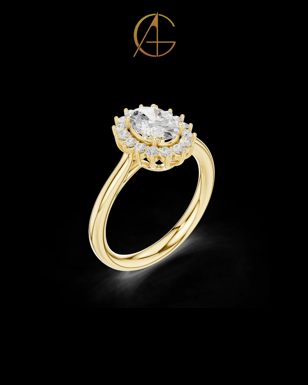 1.01 CT Captivating Floral-Inspired Ring with Sparkling Round Accent Moissanite Diamonds For Holiday Gift