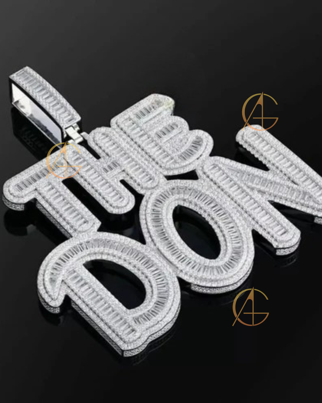 Hot Sale Iced Out Name Pendant - Custom Moissanite Hip Hop Necklace by Auren