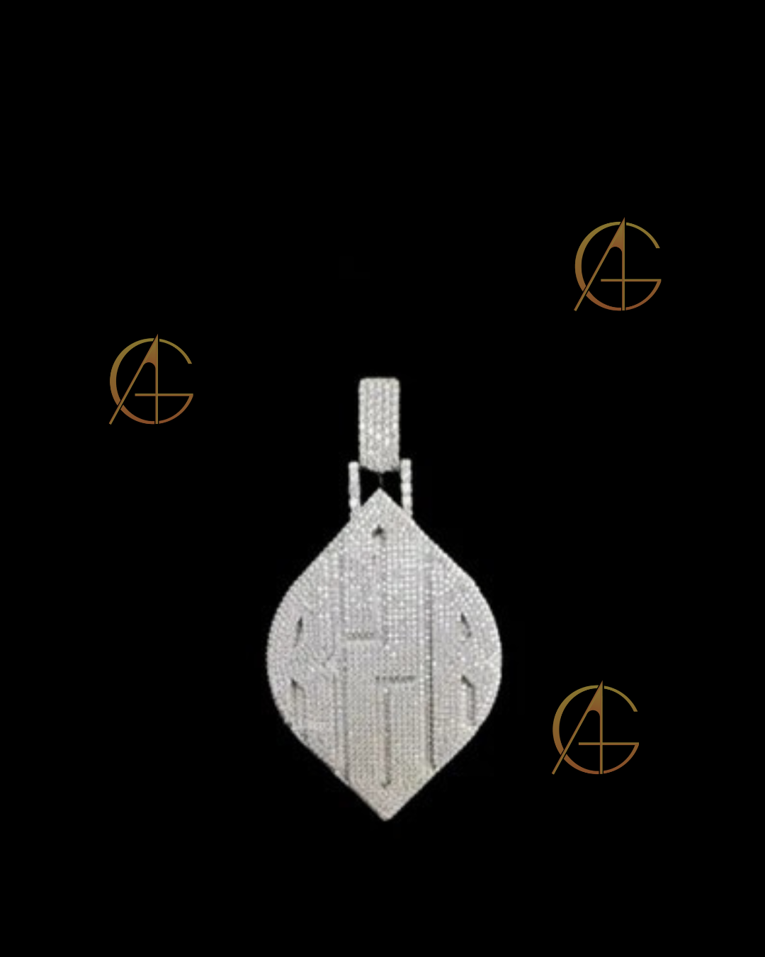 Hiphop Pendant 925 Silver Custom Letter VVS Diamonds Iced Out Custom Moissanite Pendant By Auren